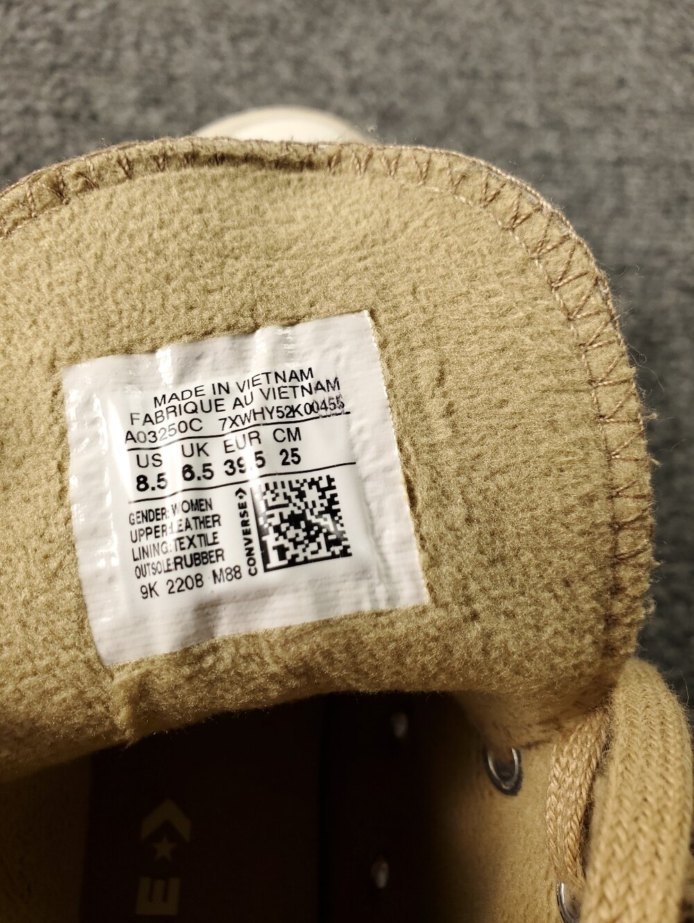 Converse Chuck Taylor All Star Lift Platform Suede Womens 8.5 Hi Top Nomad Khaki - Picture 11 of 12